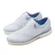 【NIKE 耐吉】高爾夫球鞋 Jordan ADG 4 男鞋 白 藍 皮革 緩衝 抓地 爆裂紋 喬丹 運動鞋(DM0103-057)