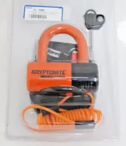 Kryptonite Motorcycle Bike Lock Evolution Disc Brake Lock Premium Pack w/ Pouch
