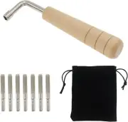Lyre Harp Tuning Kit, 7 Tuning Pins, L-Shape Wrench, Storage Bag for Zithers, Ha