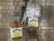 Get Well Soon Lotus Biscoff Cookies Gift Basket-Box Wrapped With White Bow