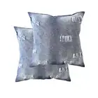 NNEDSZ Accessorize Pair of Stonewashed Denim Ripped Linen Cotton European Pillow