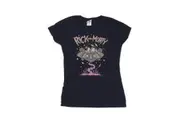 Rick And Morty Womens/Ladies Pink Spaceship Cotton T-Shirt (Navy Blue) - UTBI37990