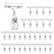 30PCS Clear Sign Clips for Display, Sign Holder Clips for Retail, Plastic Price Sign Clamps Label Tag Acrylic Clips Transparent