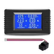 AC 110V 100A LCD Display Opening CT Digital Voltmeter Ammeter Voltage2080