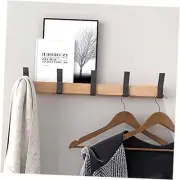 Coat Hook Rack Wall Mounted Coat Rack-5 Double Hook,Aluminum,Metal Black 2pcs