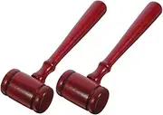 Yardwe 2pcs Judge Gavel Gavel Accessory for Cosplay and Costume Parties Practical Justice Prop with Fine Workmanship