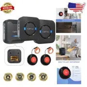 Wireless Caregiver Call Button System - 3 Receivers & 3 SOS Alerts for Safety