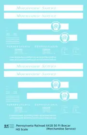 K4 HO Scale Decals Pennsylvania PRR 50 Ft Merchandise Service Boxcar White