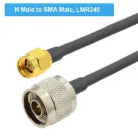 在飛比找蝦皮購物優惠-Lmr240 同軸電纜 SMA 公對 N 公連接器,用於 P