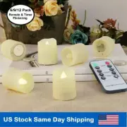 US Hanukkah Valentines Day LED Flameless Candles Tea Lights Battery Remote Timer