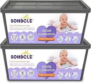 Refills Compatible with Genie Easy Roll Signature Diaper Pail and Platinum Diaper Pail, 60 Bags Hold up to 2800 Newborn Diapers, Extra Thickness Powerful Odor Eliminate Lavender Scent Easy to Use