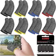 32 Pairs/64 Pcs Gaming Finger Sleeve, Sweatproof & Waterproof Thumb Sleeves Compatible with Android and iOS Mobile Phone Games, for Rules of Survival, PUBG