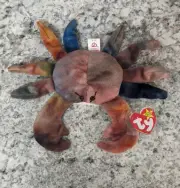 Rare 1996 Ty Beanie Babies Claude the Crab Ty Dyed Retired Beautiful Colors