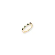14k Yellow Gold 2.25mm Emerald A Diamond Anniversary Band