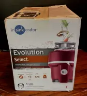 New Old Stock Insinkerator Evolution Select 5/8 HP Garbage Disposal Quiet RED