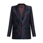 [Etro] Etro Paisley-pattern Shawl-lapel Blazer 46 IT BLUE/RED