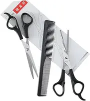 MERRYHAPY 2 Sets Professional Hair Cutting Scissors of Barbers Shears Hairdressing Tools with Comb for Home Use Durable and Resistant for Family and Pet Grooming