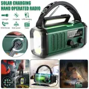 10000mAh Hand Crank Wind Up Solar Portable AM FM Radio Phone Charger Light Torch
