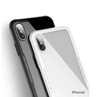 iPhone玻璃殼 TPU矽膠保護殼手機殼iPhoneX Xs i6/i6s i7 i8 6P/6sP 7P/8P 現貨