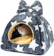 Tierecare Guinea Pig Hideout Hamster Bed Chinchilla House Cute Habitat Warm&Cozy Cage Accessories for Ferret Hedgehog Small Pet Washable