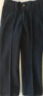 NWT Boy's IZOD Navy Pants Adjustable Waist Flat Front Reg fit Size 4