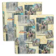 2x Scripto 200 Pocket Kids/Family Photo Album Hard Cover Book Sisters Themed