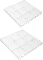 HYTROVE 2pcs Clear Acrylic Coin Holder with Compartments Transparent Display Box for Collectors Badge and Coin Organizer Compact and Easy to Maintain