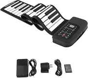 Studio Piano, Portable 88-Keys Roll up Piano, Flexible Bluetooth MIDI Piano Keyboard for Kids Adults, Built-in Stereo Speaker