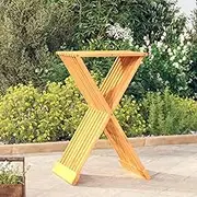 VRAXO Folding Stool 40x32.5x70 cm Solid Wood Teak -6.15KG,316164