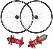 Quick Release Front Rear Wheels 26 27.5 29inch Mountain Bike Wheelset Clincher Wheel Set Aluminum Alloy Disc Brake Rims Dirt Jump Wheelset for 8-12 Speed