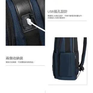 Samsonite新秀麗 筆電後背包/電腦包15.6吋OPENROAD 2.0防潑水USB插孔商務防水拉鍊(黑/藍/灰)