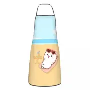 Funny Cooking Master Apron Men Women Unisex Kitchen Chef Mochi Cat Tablier I