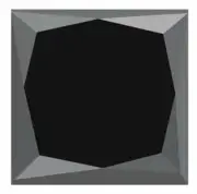0.40 ct NATURAL LOOSE DIAMOND JET BLACK OPAQUE FANCY PRINCESS CUT DIAMOND NR