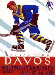 12700.Decoration Poster.Home wall.Room art design.1935 Davos Hockey Club