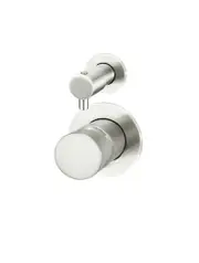 Meir Round Diverter Mixer Pinless Handle - PVD Brushed Nickel