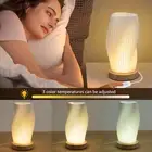 Bedside Lamp with Wood Base Novelty Small Bedside Table Lamp for Bedroom guHpD