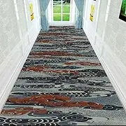 Non-Slip Hallway Runner Rug, Washable Polyester, 60-140 cm Width, Indoor Floor Mat,1.4m x 4.5m