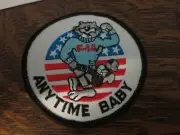 1980s Grumman Aircraft F-14D Tomcat Anytime Baby Navy Jet Patch New NOS