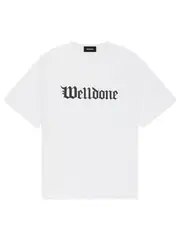 [We11done] 白色哥德式標誌印花 T 卹
