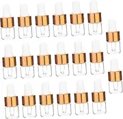 Baluue Essential Oil Bottle Set Dropper 1ml Glass Bottle Travel Size Reusable for Lotion Muscle Relief Subpackaging 100pcs