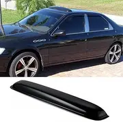 RN88 Universal Rain Snow Guard Sun Roof Wind Deflector,1pc Tape-On Dark Smoke Auto Moonroof Window Visor Fit The Sunroof/Moonroof Which is Not Wider Than 32.8".