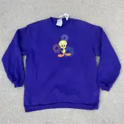 Vintage 90’s YOUTH Looney Tunes Tweety Bird Crewneck Pullover Sweatshirt Size XL