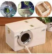 Wooden Bird Breeding Nest Box Parakeet Budgie Nesting Window NEW