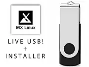 MX Linux Bootable USB Installer or Live System 8gb drive. Try this modern OS