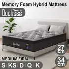 Duchess Mattress QUEEN DOUBLE KING SINGLE Bed Medium Firm Spring Foam 27/34cm