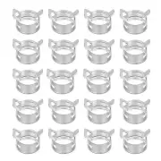 20 Pack Spring Band Hose Clamps for 17.5-17.2mm OD Hose Band Clips White