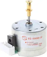 Cherjoury EG530SD-3F DC5-12V 3-Speed 33/45/78 RPM Adjustable Metal Turntables Motor Copper Sleeve Motor for Turntable RecordPlayer,Turntables Motor