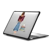 MacBook Air 13-inch (M1 / Intel) Impact Case The Fine Art of Staying In (Book Reading Girl, Brunette) MacBook Case