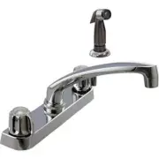 Gerber Style Kitchen Faucet Chrome Two Handle With Spray
