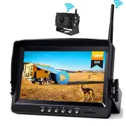 Digital Wireless Reversing Camera Rear View 9" DVR Monitor For RV Truck Caravan